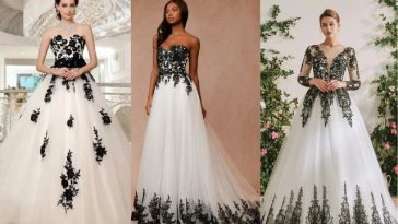Black and White Wedding Dresses